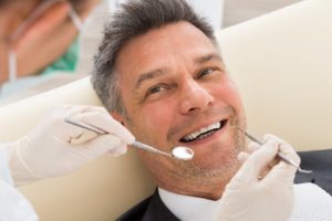 man at dental checkup