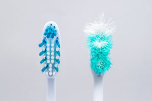 Your Love Field dentist explains the difference between a new and old toothbrush