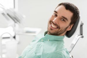 man visiting dentist in Mesquite