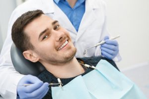 man visiting dentist at Love Field