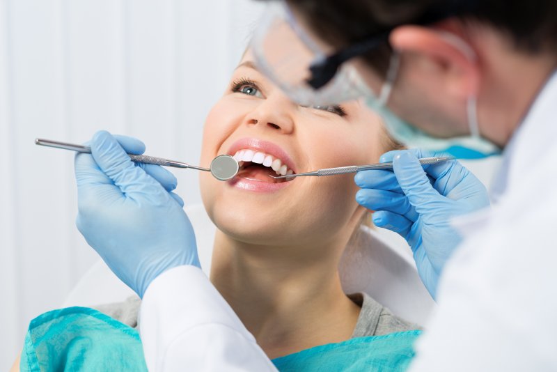 a patient visiting their dentist in Duncanville