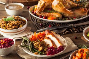 An assortment of Thanksgiving foods in North Dallas